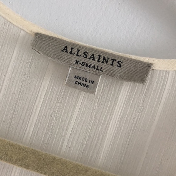 All Saints Lucinda top - chalk white, sheer (XS) - Picture 5 of 5